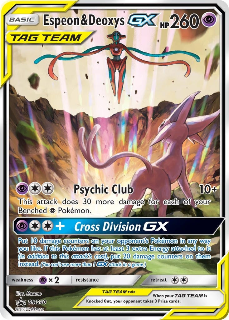 Espeon &amp; Deoxys GX - SM240 (SM Promos) (SM240) 