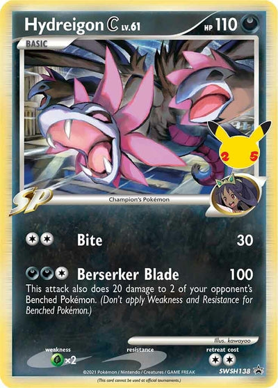 Image for Hydreigon C lv.61 - SWSH138 (SWSH: Sword & Shield Promo Cards) (SWSH138) - Pokemon