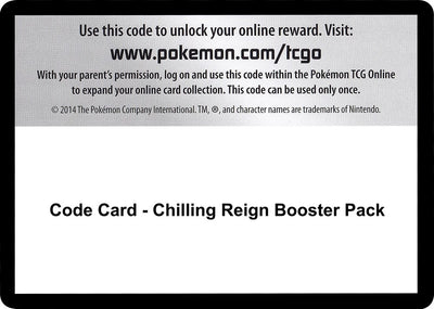 Image for Code Card - Chilling Reign Booster Pack - Pokemon