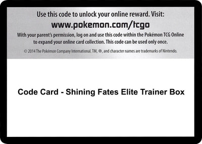 Image for Code Card - Shining Fates Elite Trainer Box - Pokemon