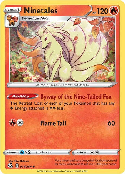 Image for Ninetales (31) (SWSH08: Fusion Strike) (031/264) - Pokemon