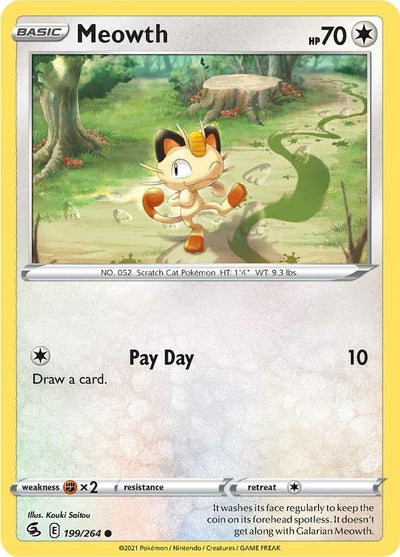 Image for Meowth (SWSH08: Fusion Strike) (199/264) - Pokemon