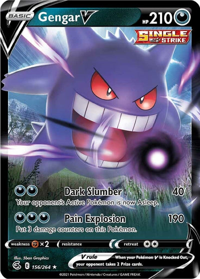 Image for Gengar V (SWSH08: Fusion Strike) (156/264) - Pokemon