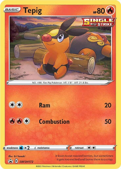 Image for Tepig - SWSH172 (SWSH: Sword & Shield Promo Cards) (SWSH172) - Pokemon