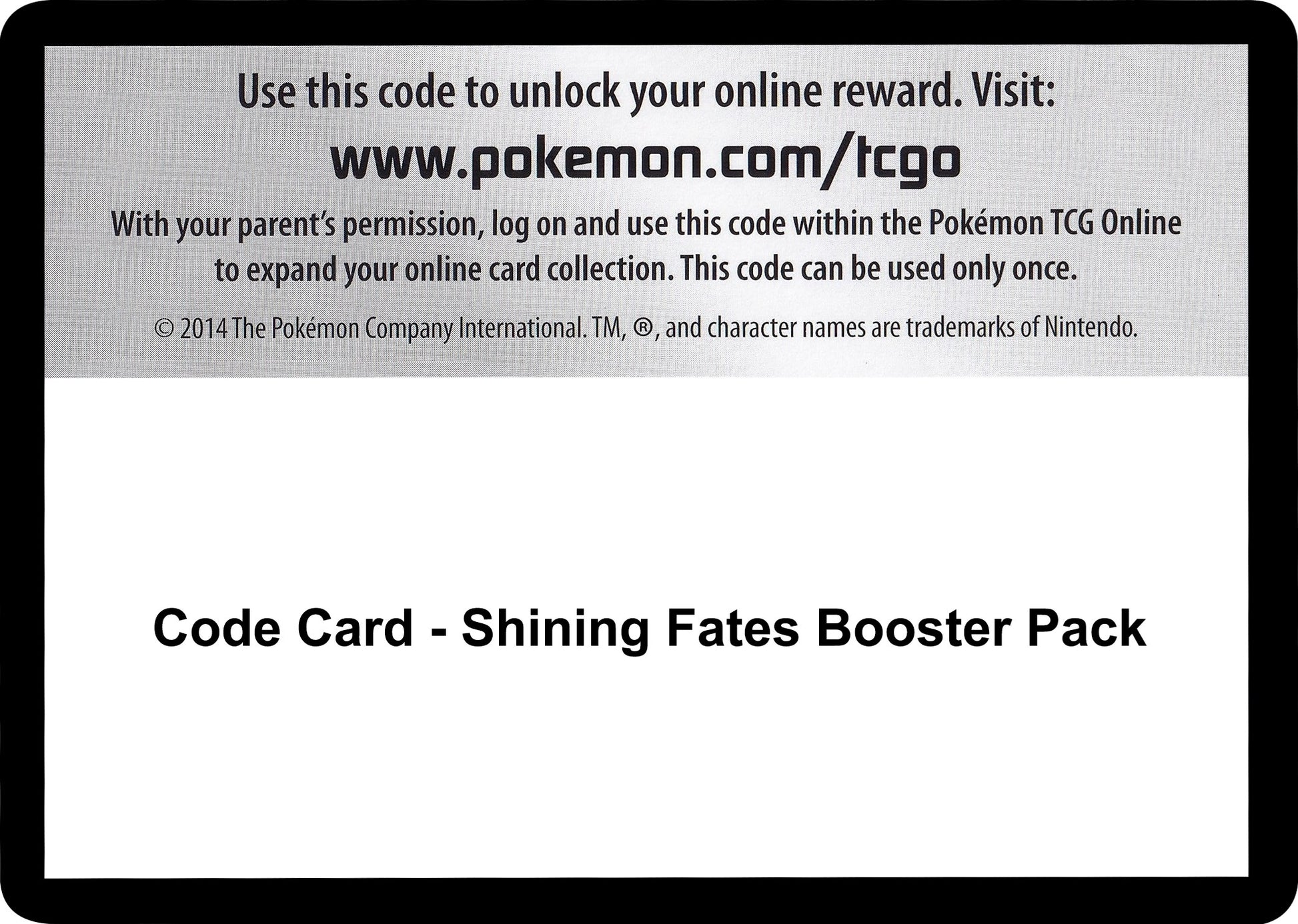 Image for Code Card - Shining Fates Booster Pack - Pokemon