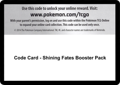 Image for Code Card - Shining Fates Booster Pack - Pokemon