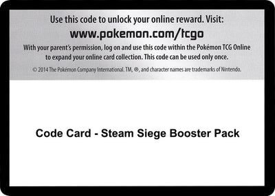Image for Code Card - Steam Siege Booster Pack - Pokemon