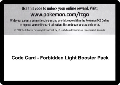 Image for Code Card - Forbidden Light Booster Pack - Pokemon