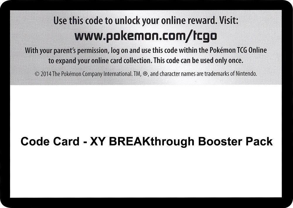 Image for Code Card - XY BREAKthrough Booster Pack - Pokemon