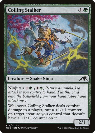 Image for Coiling Stalker (Kamigawa: Neon Dynasty) (179) - Magic: The Gathering