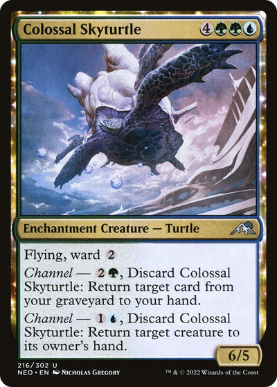 Image for Colossal Skyturtle (Kamigawa: Neon Dynasty) (216) - Magic: The Gathering