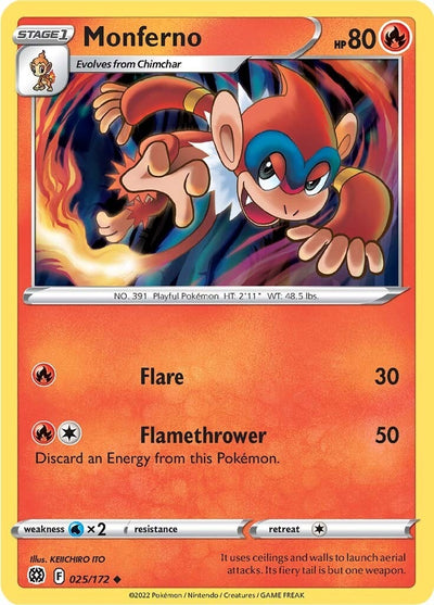 Image for Monferno (SWSH09: Brilliant Stars) (025/172) - Pokemon