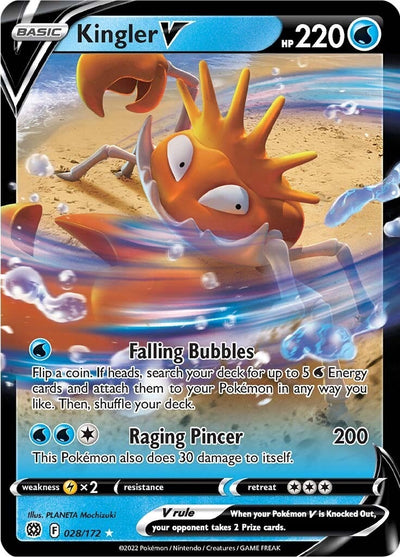 Image for Kingler V (SWSH09: Brilliant Stars) (028/172) - Pokemon