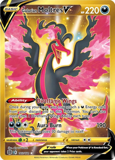 Image for Galarian Moltres V (Secret) (SWSH09: Brilliant Stars) (183/172) - Pokemon