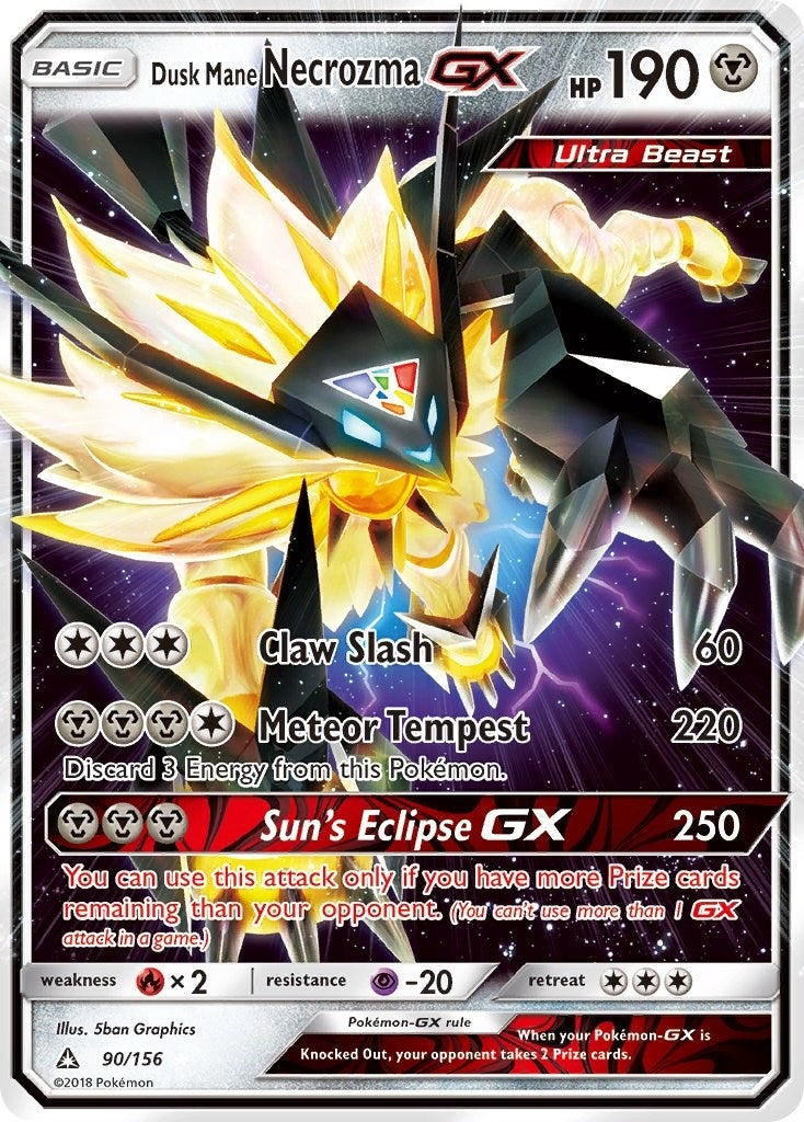 Dusk Mane Necrozma GX (SM - Ultra Prism) (90/156) 