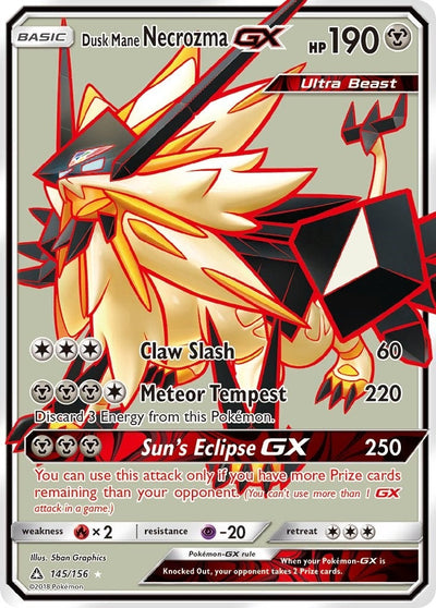 Dusk Mane Necrozma GX (Full Art) (SM - Ultra Prism) (145/156) 
