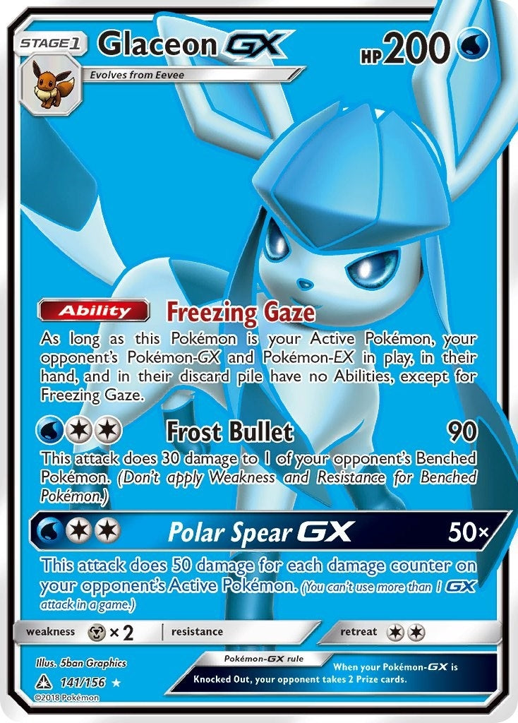 Glaceon GX (Full Art) (SM - Ultra Prism) (141/156) 