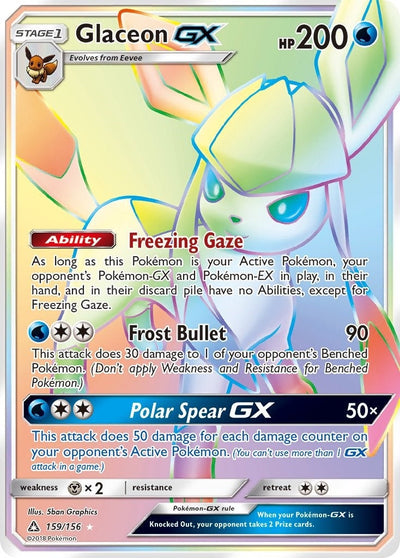 Glaceon GX (Secret Rare) (SM - Ultra Prism) (159/156) 