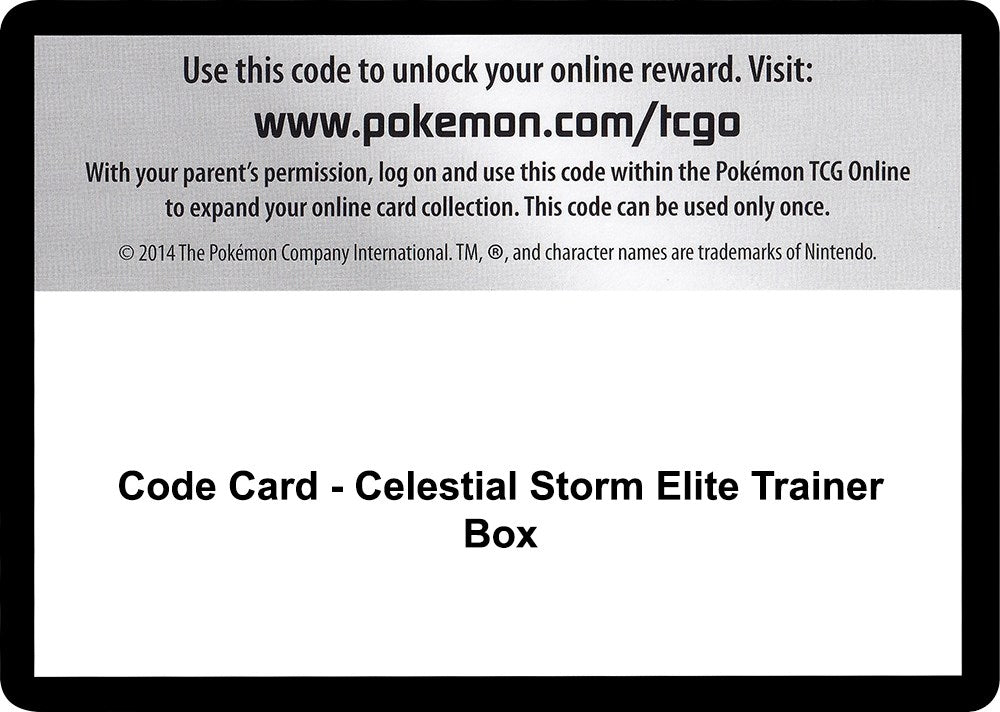 Image for Code Card - Celestial Storm Elite Trainer Box - Pokemon