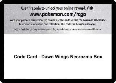 Image for Code Card - Dawn Wings Necrozma Box - Pokemon