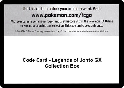 Image for Code Card - Legends of Johto GX Collection Box - Pokemon
