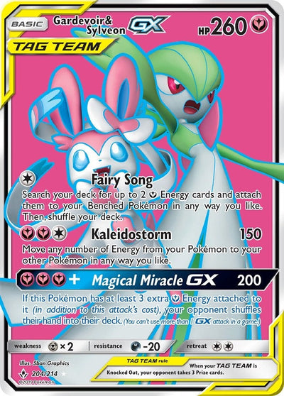 Gardevoir &amp; Sylveon GX (204) (Full Art) (SM - Unbroken Bonds) (204/214) 