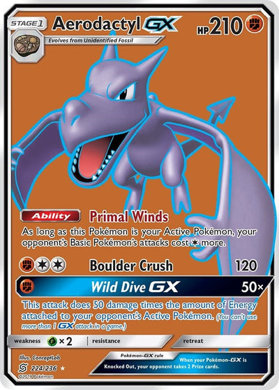 Aerodactyl GX (Full Art) (SM - Unified Minds) (224/236)