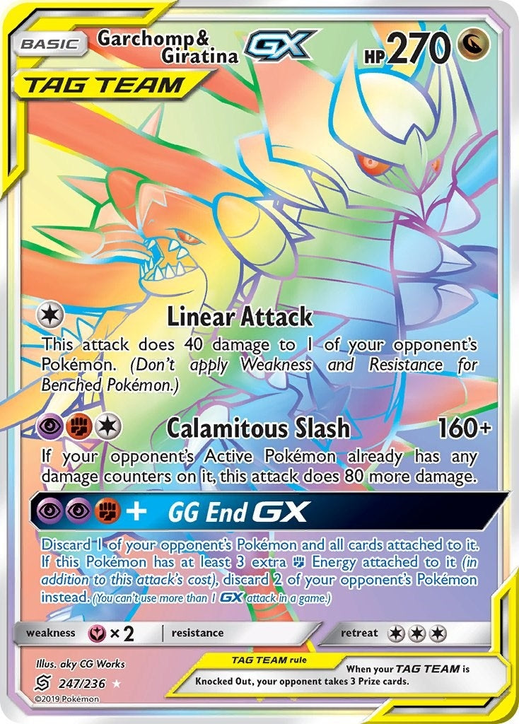 Garchomp &amp; Giratina GX (Secret) (SM - Unified Minds) (247/236) 