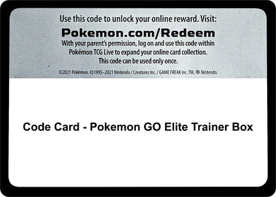 Image for Code Card - Pokemon GO Elite Trainer Box - Pokemon