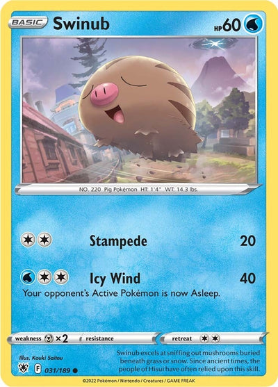 Image for Swinub (SWSH10: Astral Radiance) (031/189) - Pokemon