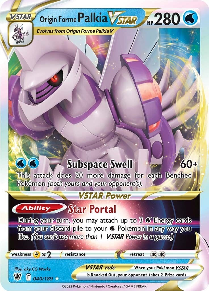 Image for Origin Forme Palkia VSTAR (SWSH10: Astral Radiance) (040/189) - Pokemon