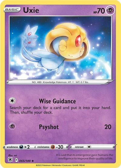 Image for Uxie (SWSH10: Astral Radiance) (065/189) - Pokemon