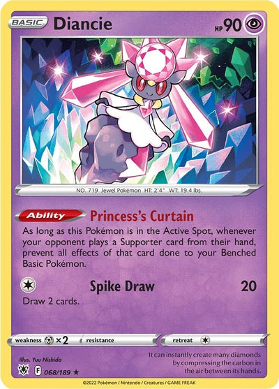 Image for Diancie (SWSH10: Astral Radiance) (068/189) - Pokemon