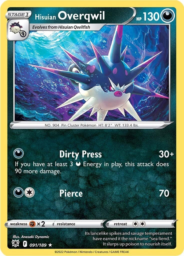 Image for Hisuian Overqwil (91) (SWSH10: Astral Radiance) (091/189) - Pokemon