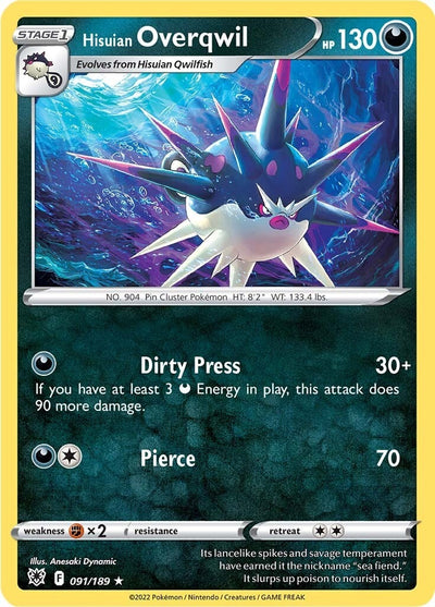 Image for Hisuian Overqwil (91) (SWSH10: Astral Radiance) (091/189) - Pokemon