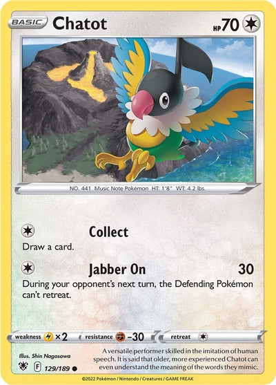 Image for Chatot (SWSH10: Astral Radiance) (129/189) - Pokemon