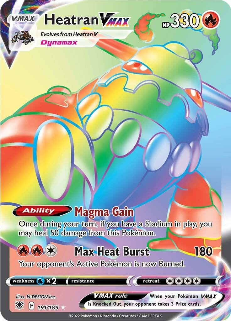 Image for Heatran VMAX (Secret) (SWSH10: Astral Radiance) (191/189) - Pokemon