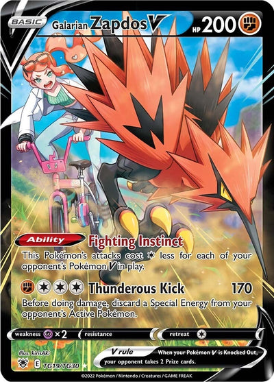 Image for Galarian Zapdos V (SWSH10: Astral Radiance Trainer Gallery) (TG19/TG30) - Pokemon