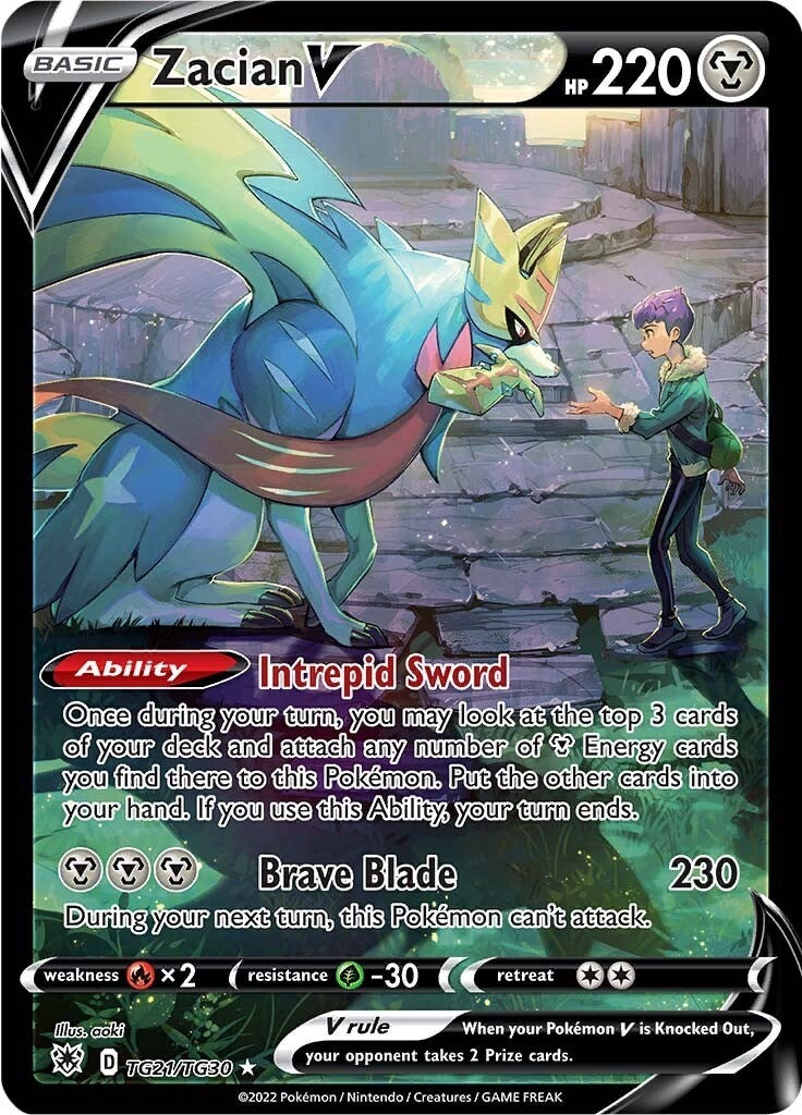 Image for Zacian V (SWSH10: Astral Radiance Trainer Gallery) (TG21/TG30) - Pokemon