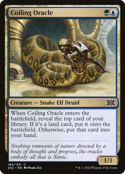 Image for Coiling Oracle (Double Masters 2022) (194) - Magic: The Gathering
