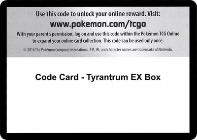 Image for Code Card - Tyrantrum EX Box - Pokemon