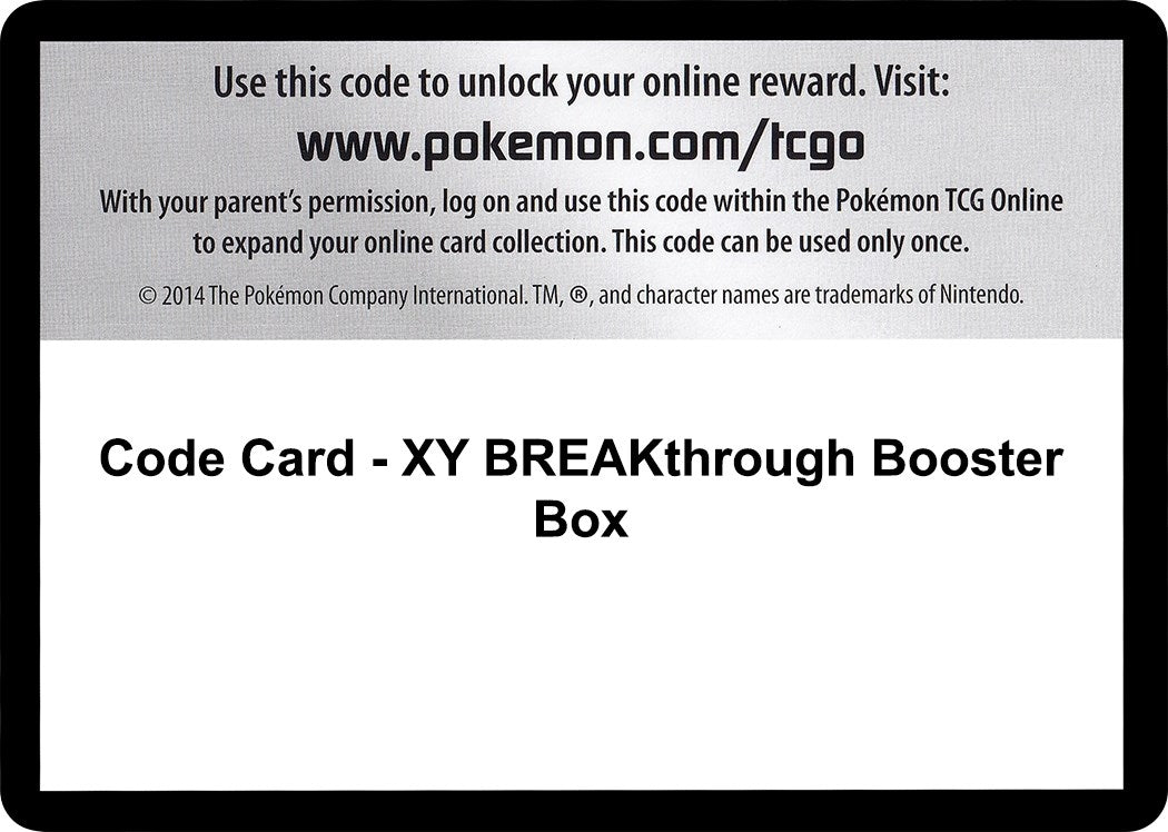 Image for Code Card - XY BREAKthrough Booster Box - Pokemon