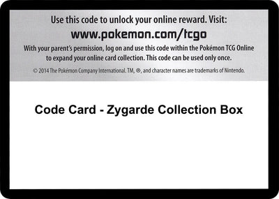 Image for Code Card - Zygarde Collection Box - Pokemon