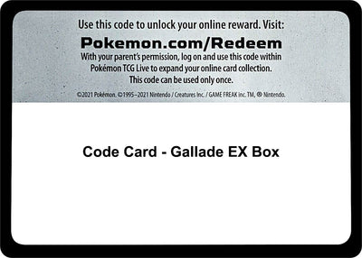 Image for Code Card - Gallade EX Box - Pokemon