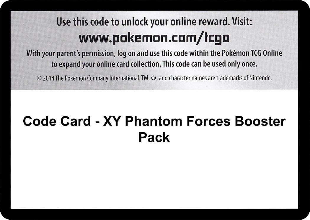 Image for Code Card - XY Phantom Forces Booster Pack - Pokemon