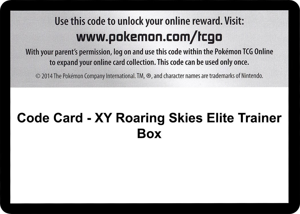 Image for Code Card - XY Roaring Skies Elite Trainer Box - Pokemon