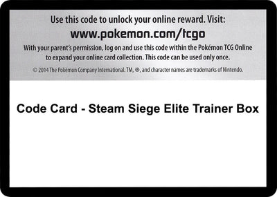 Image for Code Card - Steam Siege Elite Trainer Box - Pokemon