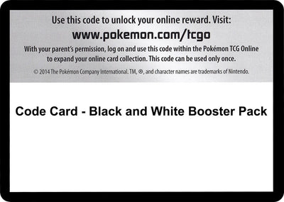 Image for Code Card - Black and White Booster Pack - Pokemon