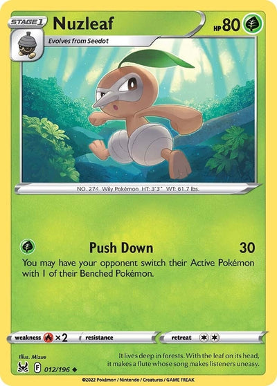 Image for Nuzleaf (SWSH11: Lost Origin) (012/196) - Pokemon