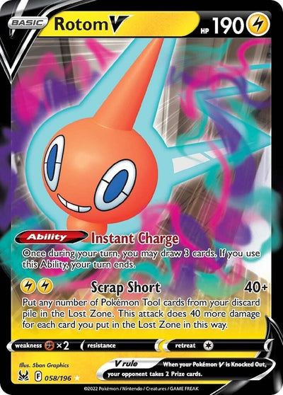 Image for Rotom V (SWSH11: Lost Origin) (058/196) - Pokemon